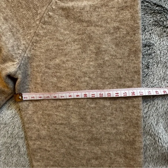Bleu Gray Merino Wool (70%) & Cashmere (30%) Turtleneck Sweater - Camel Tan - M - Picture 8 of 10